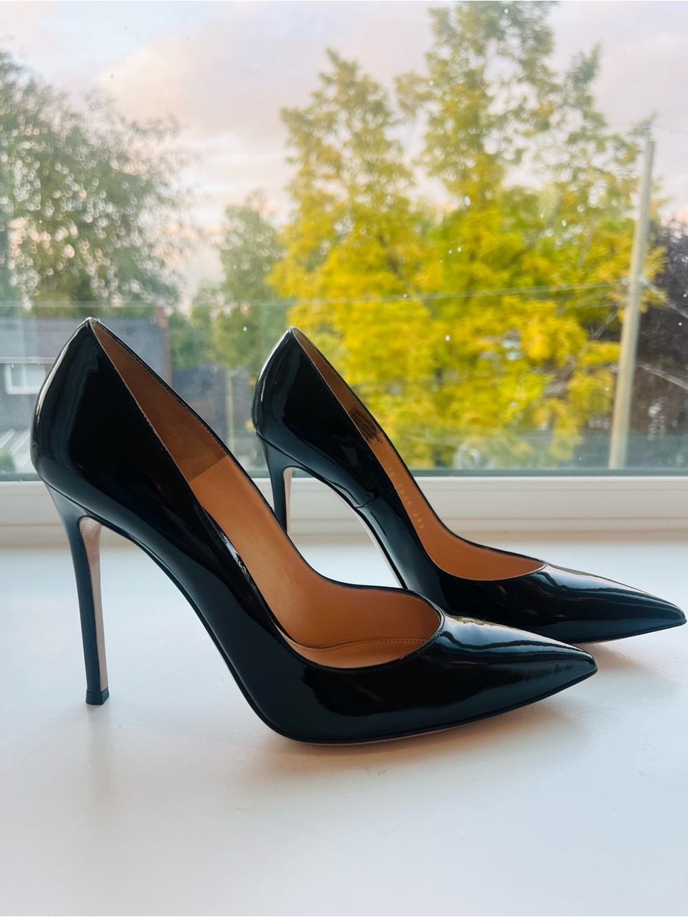 Giuseppe Zanotti NEW Black Patent Pointed-Toe High Heel Pumps